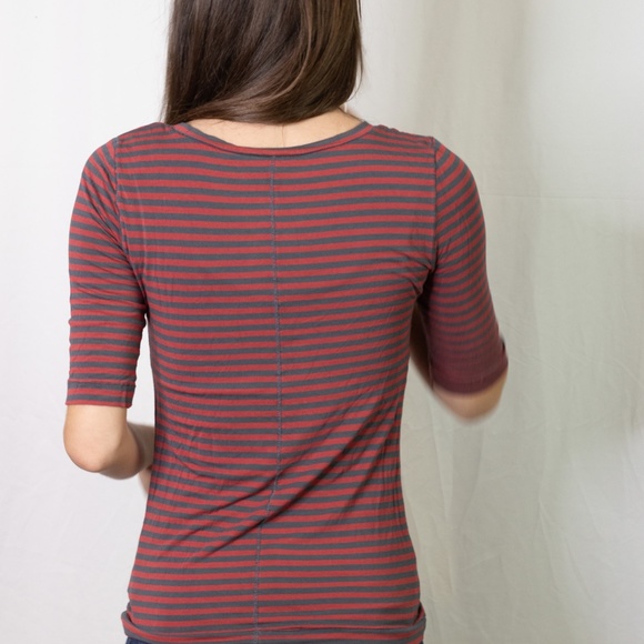 Free People leader of the pack red gray top - Picture 3 of 8